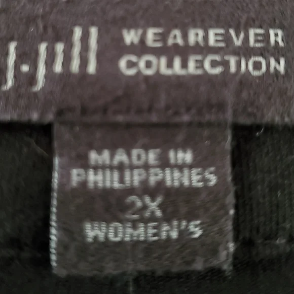 J. Jill Wearever 2X Black long sleeve Duster Topper Cardigan Jacket EUC - Picture 4 of 6